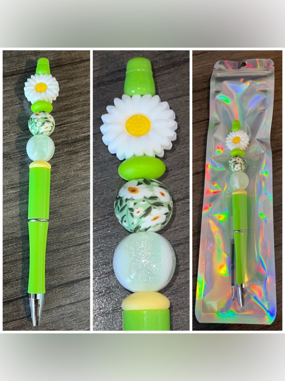 Flower beaded focal pen